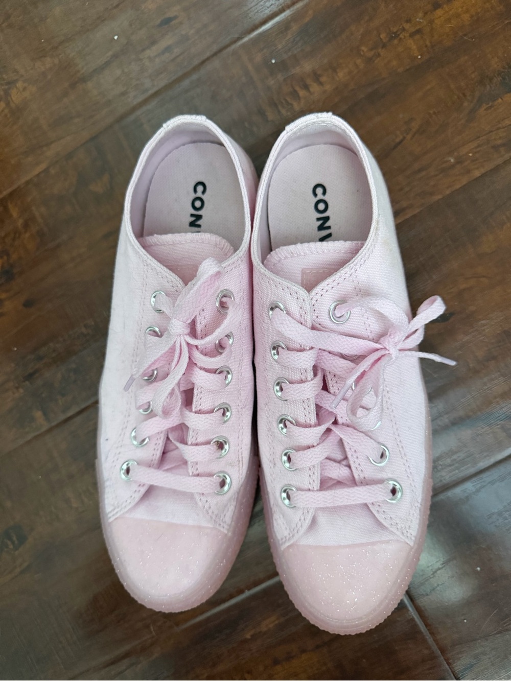 Converse Light Pink Low-Top Canvas Sneakers